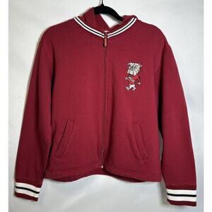 VTG Mississippi State Bulldogs Women’s Full Zip Jacket With Hoodie Sz Large